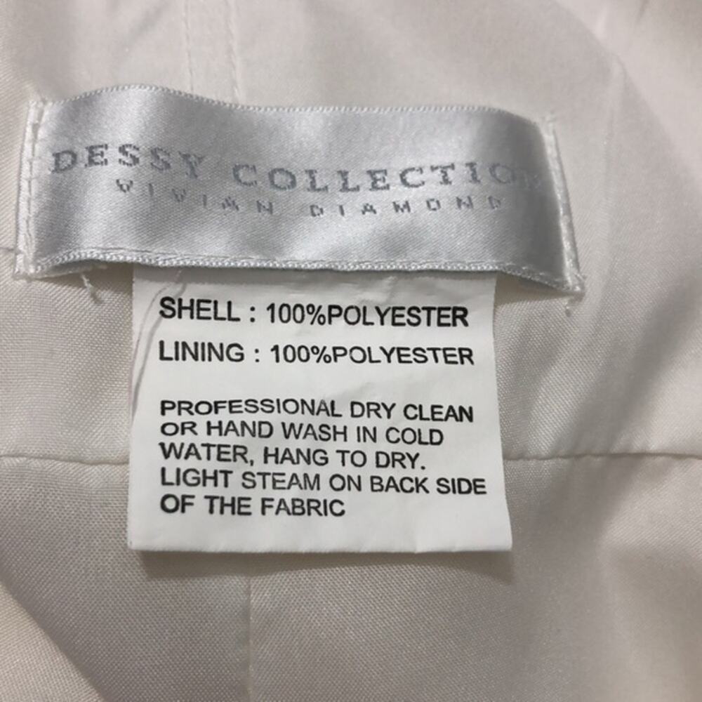 Dessy Collection Off the Shoulder Dress Ivory 10 NWT - Picture 6 of 8